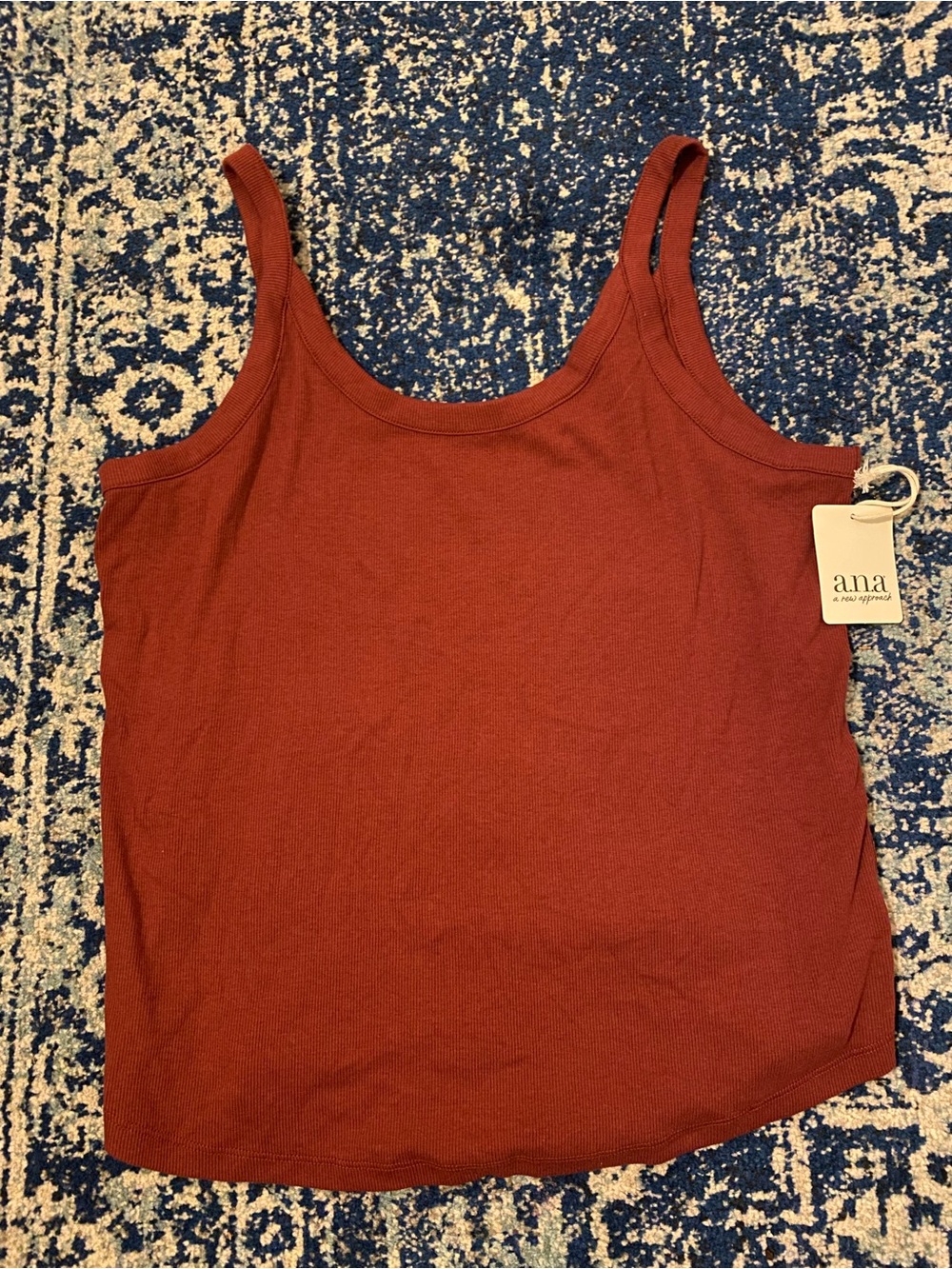 a.n.a Rust-Colored Scoop Neck Tank Top